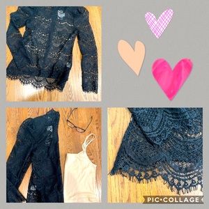 NWT Garcia lace clasic top S